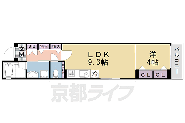 ベラジオ雅び北野白梅町 301｜京都府京都市上京区西町(賃貸マンション1LDK・3階・35.90㎡)の写真 その2