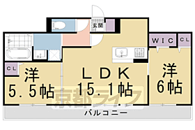 Ｇｌｉｃｉｎａ上賀茂 102 ｜ 京都府京都市北区上賀茂坂口町（賃貸アパート2LDK・1階・60.05㎡） その2