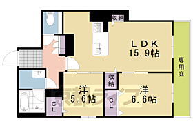 京都府長岡京市神足2丁目（賃貸マンション2LDK・1階・68.99㎡） その2