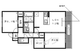 アムール 101 ｜ 京都府京都市左京区岩倉村松町（賃貸アパート2LDK・1階・60.76㎡） その2