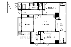 メゾン油小路 303 ｜ 京都府京都市下京区石井筒町（賃貸マンション3LDK・3階・69.68㎡） その2