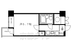 阪急京都本線 大宮駅 徒歩4分の賃貸マンション 3階1Kの間取り