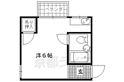 プチハウス平野 ワンルームの間取図画像