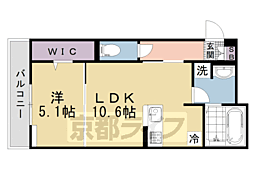 ＧＲＡＭＭ岩倉 1階1LDKの間取り