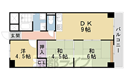 JR東海道・山陽本線 西大路駅 徒歩10分の賃貸マンション 7階3LDKの間取り