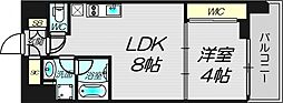 ブエナビスタ梅田ノース 1LDKの間取図画像