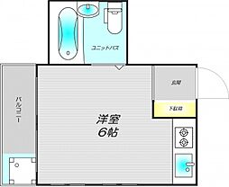 LBアパートメント ワンルームの間取図画像