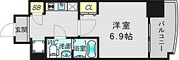 セレニテ福島シェルト 1Kの間取図画像