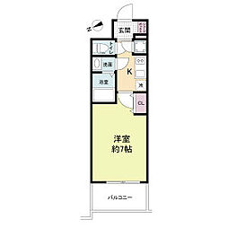 セレニテ京橋クレア 1Kの間取図画像