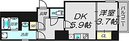 セレニテ本町ルフレ 1DKの間取図画像