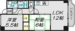 梅田プレミアムコート 2LDKの間取図画像