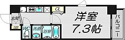 TLRレジデンス本町WEST 1Kの間取図画像