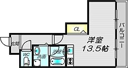 ディナスタビル ワンルームの間取図画像