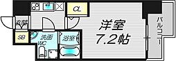 セレニテ難波プリエ 1Kの間取図画像