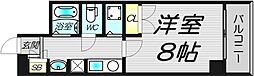 グリーンプラザ新梅田 1Kの間取図画像