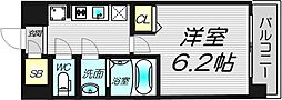 リッツ新大阪 1Kの間取図画像