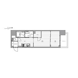 プレサンス堺筋本町駅前 1DKの間取図画像