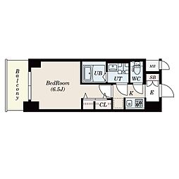 S-RESIDENCE新大阪Rish 1Kの間取図画像