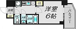 S-RESIDENCE都島Lux 1Kの間取図画像