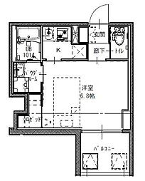 S-レジデンス堺筋本町Deux 1Kの間取図画像