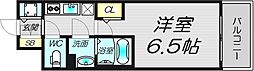 エスリード難波AGREA 1Kの間取図画像