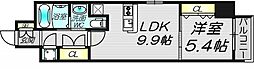 Aden京町堀イースト 1LDKの間取図画像
