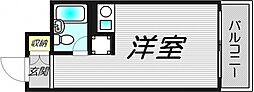 シンコーメゾン扇町 ワンルームの間取図画像