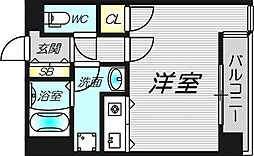 C.WING ワンルームの間取図画像