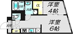 新大阪ステイションビル 2Kの間取図画像