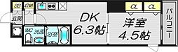 TLRレジデンス本町WEST 1DKの間取図画像