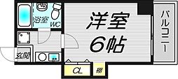 ミストラル本町ウェスト 1Kの間取図画像
