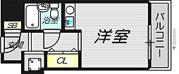 アメニティ塚本公園 ワンルームの間取図画像