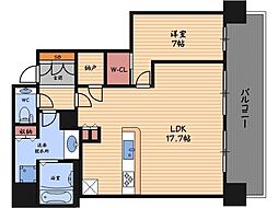 ザ・パークハウス中之島タワー 1SLDKの間取図画像