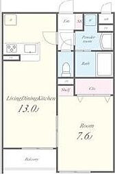 アヴニール 1LDKの間取図画像