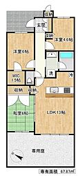 ルイシャトレ都島 3LDKの間取図画像