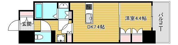 コンフォリア北堀江一丁目 ｜大阪府大阪市西区北堀江1丁目(賃貸マンション1LDK・9階・34.30㎡)の写真 その2