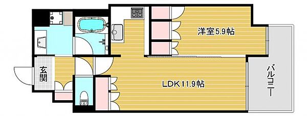 リーガル北堀江 ｜大阪府大阪市西区北堀江2丁目(賃貸マンション1LDK・8階・46.84㎡)の写真 その2