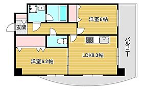 ロジュマン浪速  ｜ 大阪府大阪市浪速区敷津東1丁目（賃貸マンション2LDK・9階・52.38㎡） その2