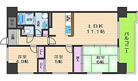 アメニティ江戸堀  ｜ 大阪府大阪市西区江戸堀3丁目（賃貸マンション3LDK・11階・67.45㎡） その2