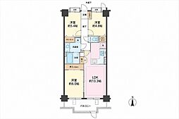 マージュ高幡不動 3LDKの間取図画像