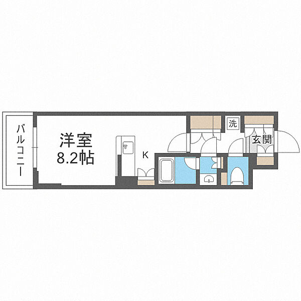 画像2:プレール・ドゥーク堺筋本町Q　間取り