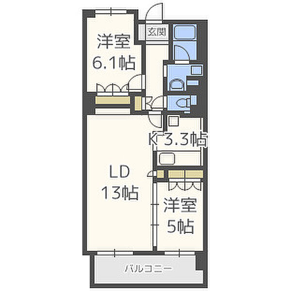 エル・セレーノ上本町レジデンス ｜大阪府大阪市天王寺区筆ケ崎町(賃貸マンション2SLDK・12階・58.30㎡)の写真 その2