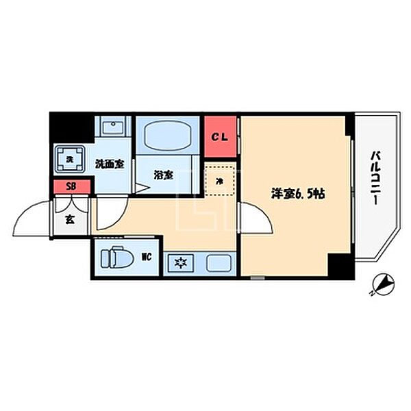 ララプレイス京町堀プロムナード ｜大阪府大阪市西区京町堀2丁目(賃貸マンション1K・9階・24.12㎡)の写真 その2