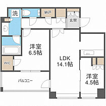 大阪府大阪市中央区谷町2丁目（賃貸マンション2LDK・17階・61.76㎡） その2