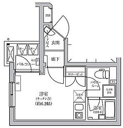 京急本線 鶴見市場駅 徒歩1分の賃貸マンション 3階ワンルームの間取り