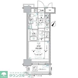 ベルグレード川崎AZ 4階1Kの間取り