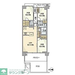 プラウド元住吉ガーデンズ 00 1階3LDKの間取り