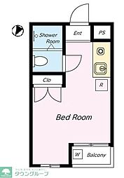 スカイコート生麦5 ワンルームの間取図画像