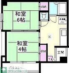 ロックヒルズ10 2Kの間取図画像