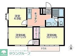 ハイツ矢向A 3Kの間取図画像